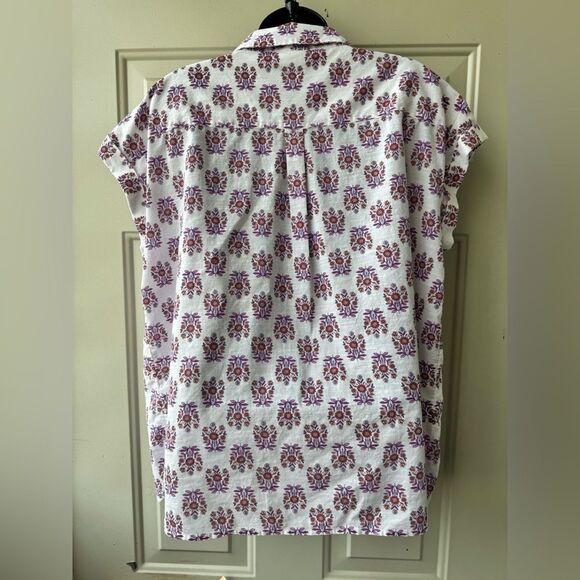 J.Jill Utility Popover Shirt Size Medium Cotton - Picture 3 of 13